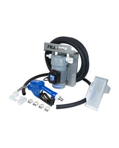 Fill-Rite DF120CAN520 120V AC 8 GPM DEF and Adblue transfer pump with tote bracket and auto nozzle.