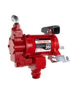 Fill-Rite FR310VN 115-230V AC 35 GPM fuel transfer pump for diesel and more. Left side view.