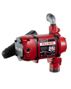 Fill-Rite NX25-240NB-PX 230V AC 25 GPM fuel transfer pump for diesel gasoline and more. Left side view.