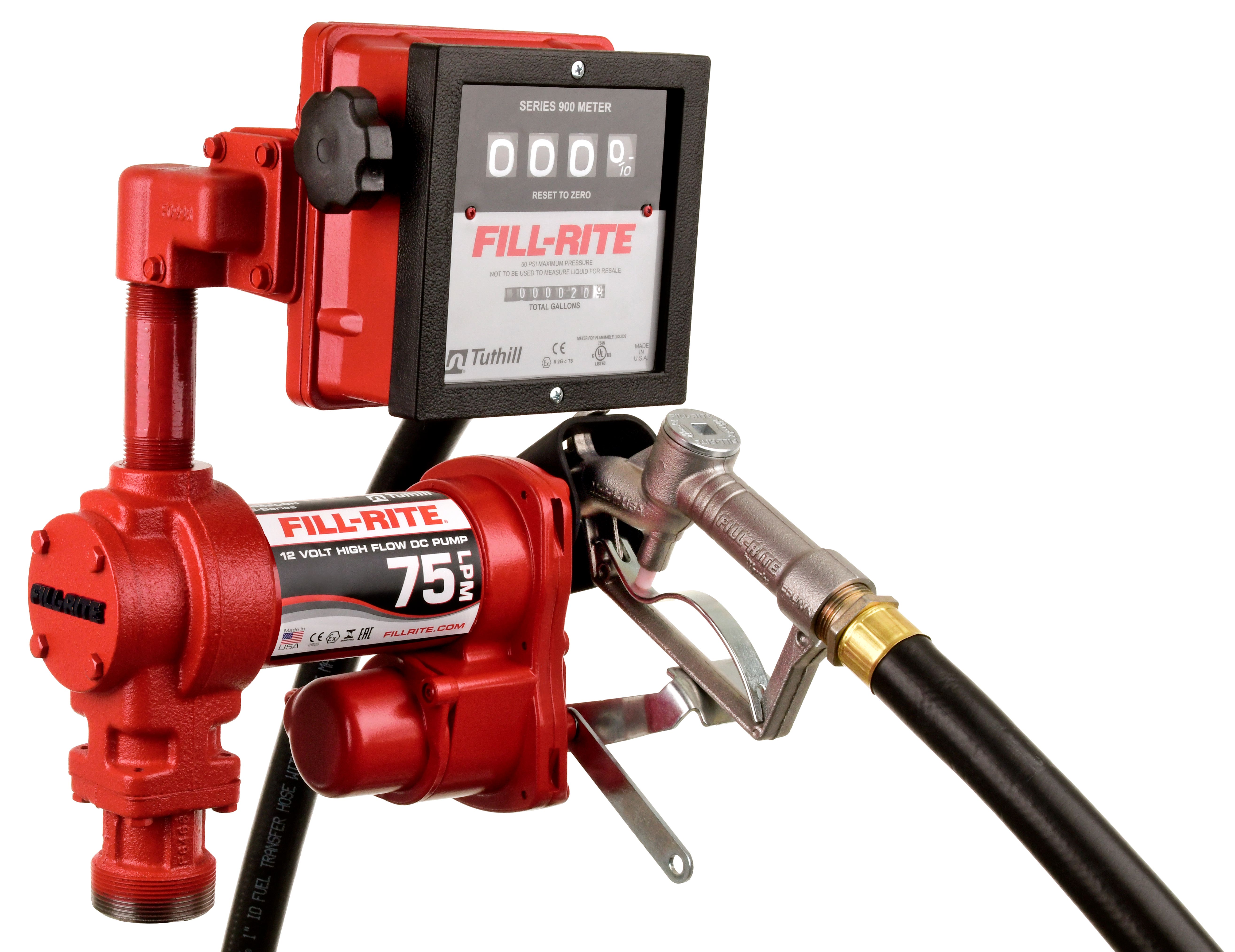 New 12 Volt 20GPM Fuel Transfer Pump Oil Diesel Gasoline Car Tractor Truck 265W 