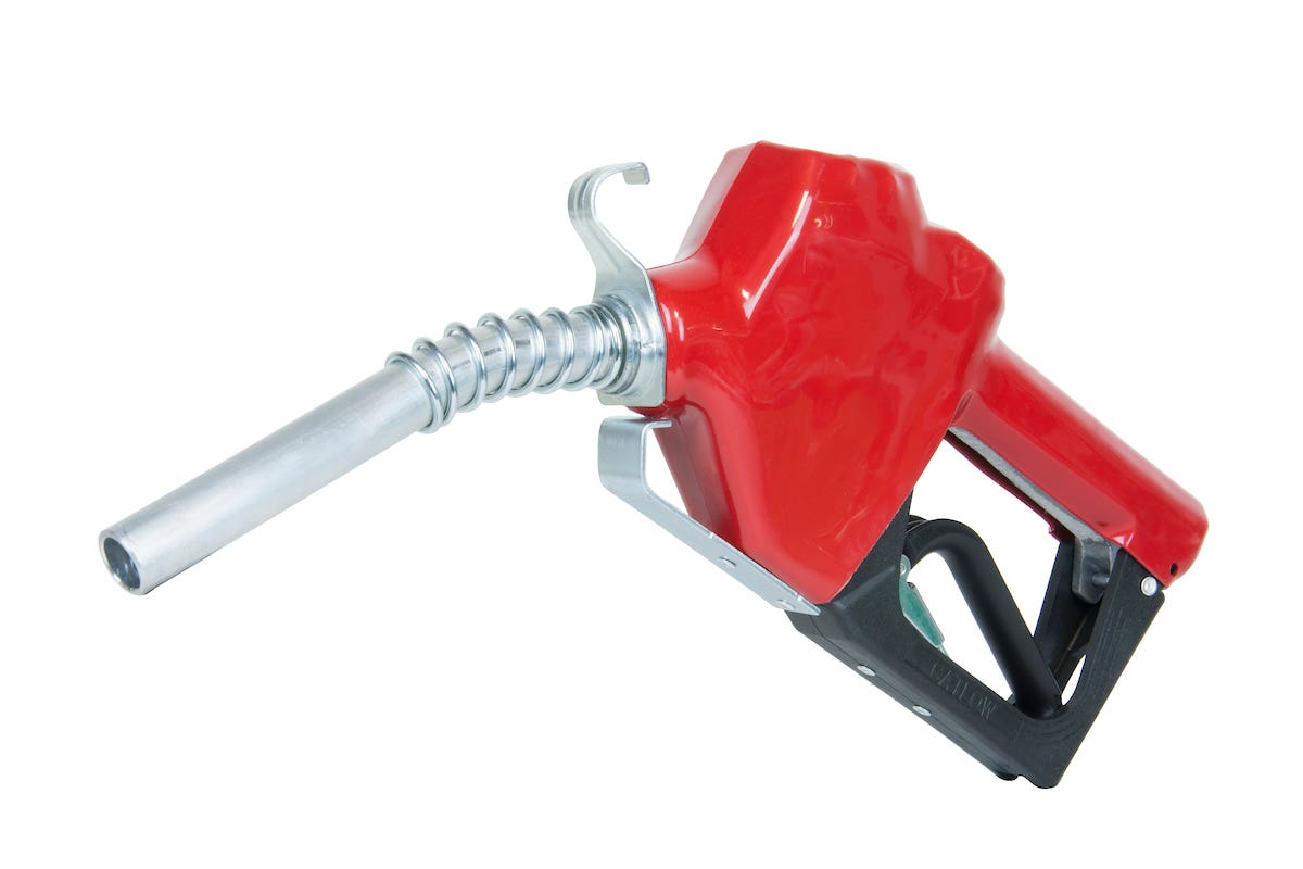 Fill Rite N075UAU10 Automatic Shut-off Nozzle with Red Boot for Fuel